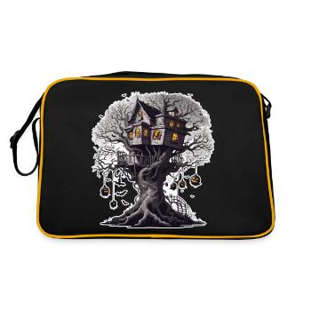 Treehouse / Treetop / Treehouse / Adventure - Retro Bag - black/gold - Back