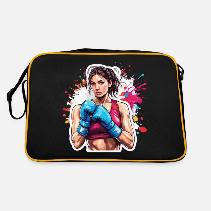 Boxer / Sport / Kampf / Arena / Boxring / Fäuste Retro Tasche