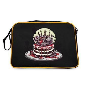 Gâteau d’anniversaire / Gâteau / Joyeux anniversaire / Gâteau - Sac Retro - noir/or - Dos