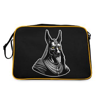 Egypt / Pharaoh / Mummies / Hieroglyphics / Sphinx - Retro Bag - black/gold - Back