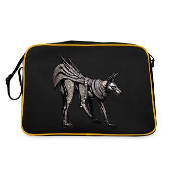 Egypt / Pharaoh / Mummies / Hieroglyphics / Sphinx - Retro Bag - black/gold - Back