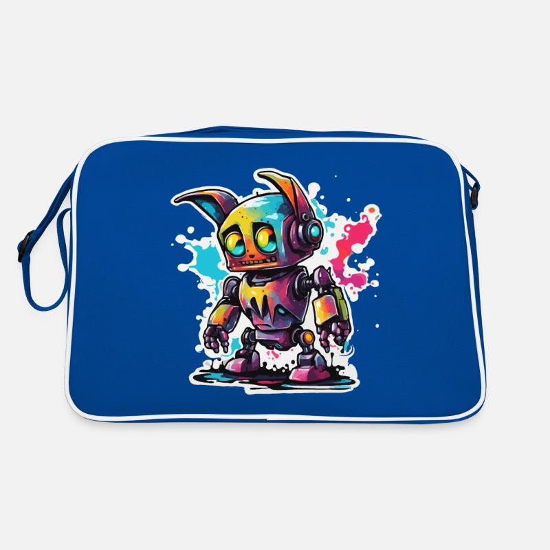 Roboter Tier / KI / Mechanisierte Tiere / Comic Retro Tasche