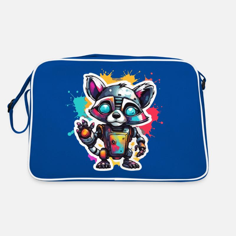 Roboter Tier / KI / Mechanisierte Tiere / Comic Retro Tasche