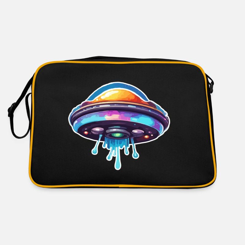 Alien / Raumschiff / Ufo / Area 51 / All / Mars Retro Tasche