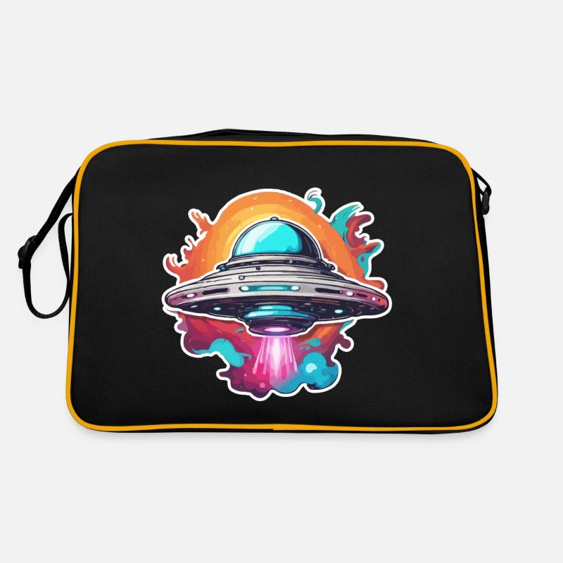 Alien / Raumschiff / Ufo / Area 51 / All / Mars Retro Tasche