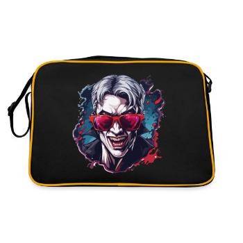 Vampire / Dracula / Bloodsucker / Halloween / Myth - Retro Bag - black/gold - Back