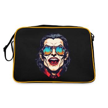 Vampire / Dracula / Bloodsucker / Halloween / Myth - Retro Bag - black/gold - Back