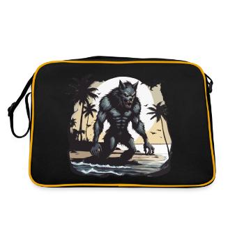 Werewolf / Full Moon / Creature / Transformation / Curse - Retro Bag - black/gold - Back