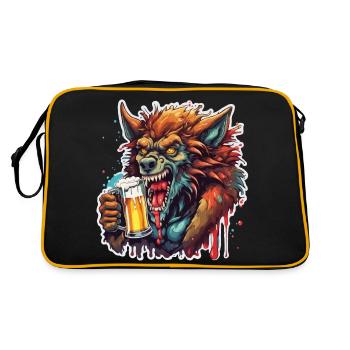 Werewolf / Full Moon / Creature / Transformation / Curse - Retro Bag - black/gold - Back