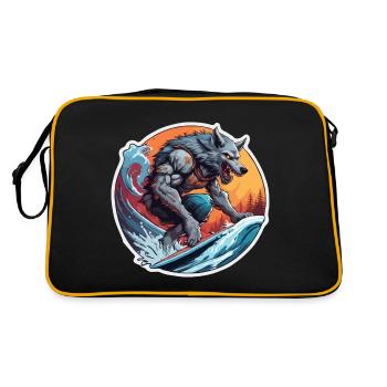 Werewolf / Full Moon / Creature / Transformation / Curse - Retro Bag - black/gold - Back