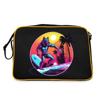 Werewolf / Full Moon / Creature / Transformation / Curse - Retro Bag - black/gold - Back