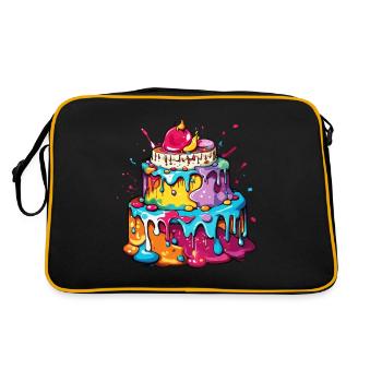 Gâteau d’anniversaire / Gâteau / Joyeux anniversaire / Gâteau - Sac Retro - noir/or - Dos