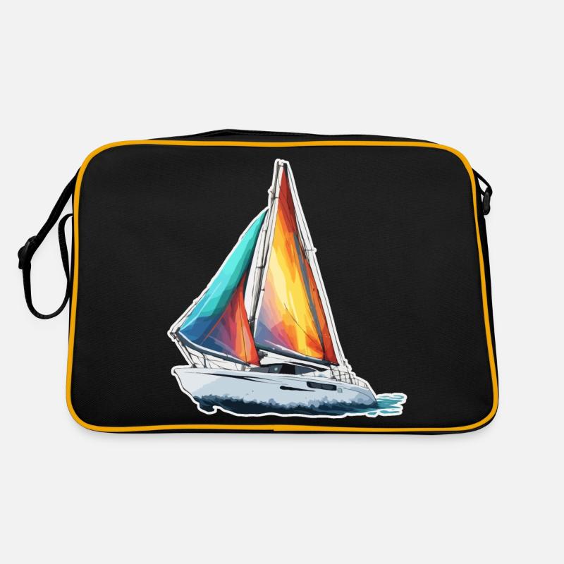 Pirate Ship / Boat / Sea / Ocean / Waves Retro Bag