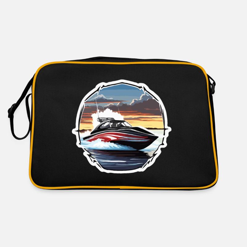 Pirate Ship / Boat / Sea / Ocean / Waves Retro Bag