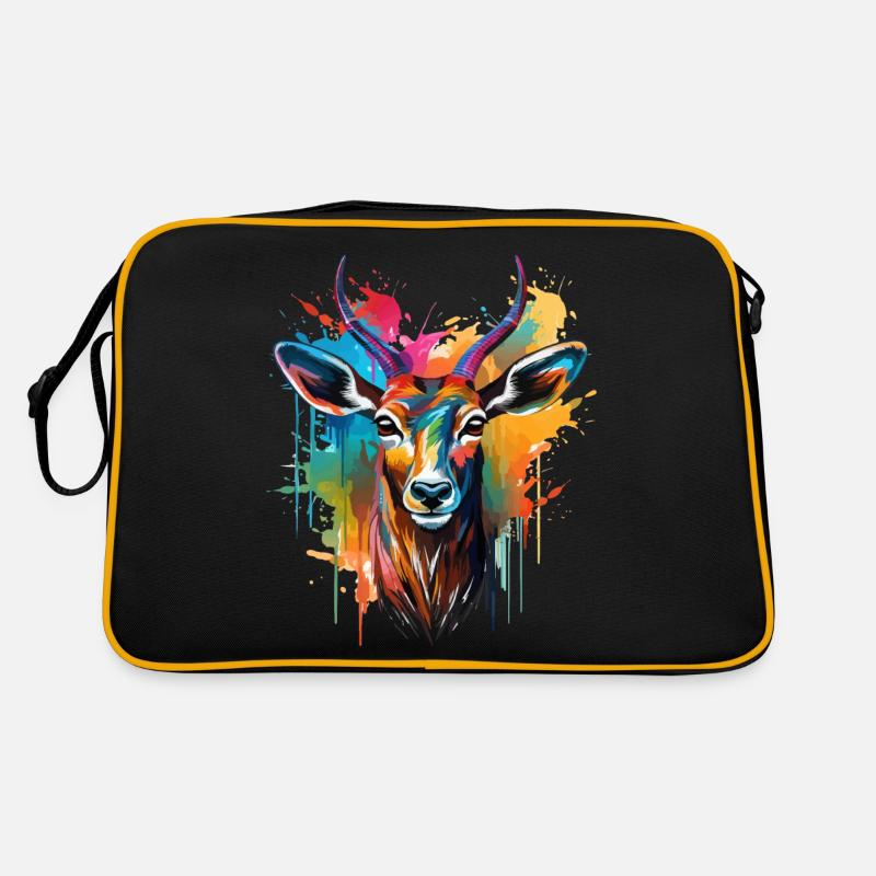 Buntes Impala Farbkleckse Farbspritzer Retro Tasche