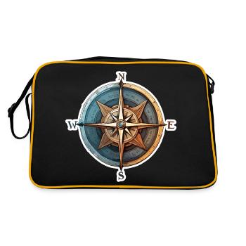 Boussole / Direction cardinale / Voyage / Survie - Sac Retro - noir/or - Dos
