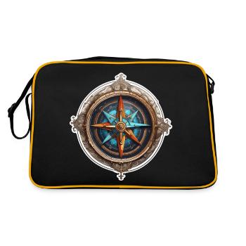 Boussole / Direction cardinale / Voyage / Survie - Sac Retro - noir/or - Dos