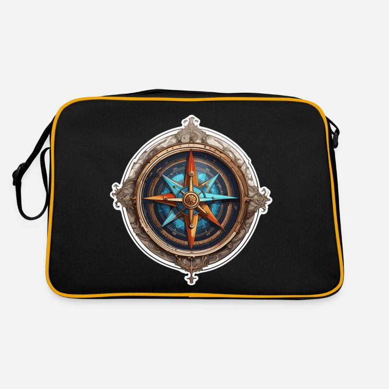 Compass / Cardinal Direction / Travel / Survival Retro Bag
