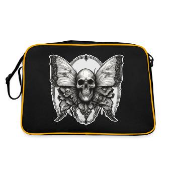 Papillon de nuit / animal / insecte / larve / ravageur - Sac Retro - noir/or - Dos