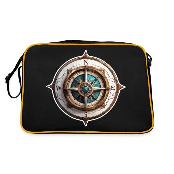 Boussole / Direction cardinale / Voyage / Survie - Sac Retro - noir/or - Dos