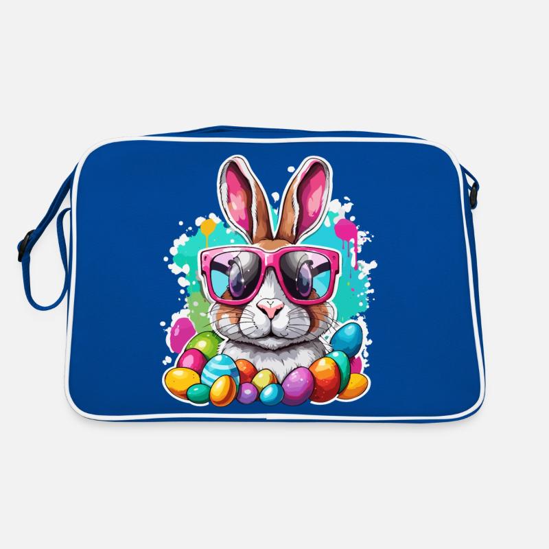 Lapin de Pâques / Pâques / Oeufs / Vacances / Pâques Sac Retro