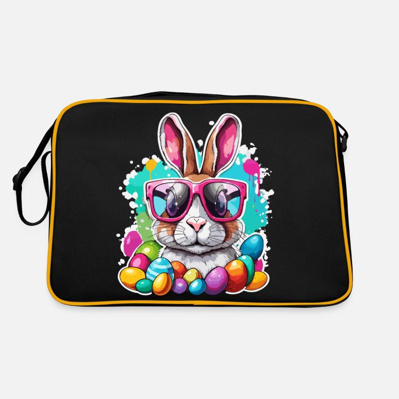 Lapin de Pâques / Pâques / Oeufs / Vacances / Pâques Sac Retro