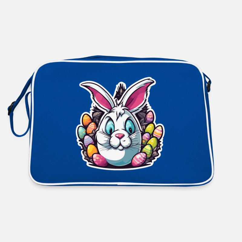 Lapin de Pâques / Pâques / Oeufs / Vacances / Pâques Sac Retro
