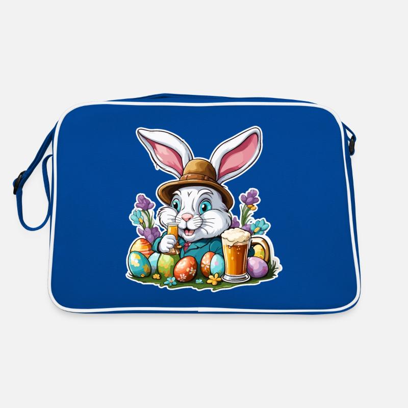 Lapin de Pâques / Pâques / Oeufs / Vacances / Pâques Sac Retro