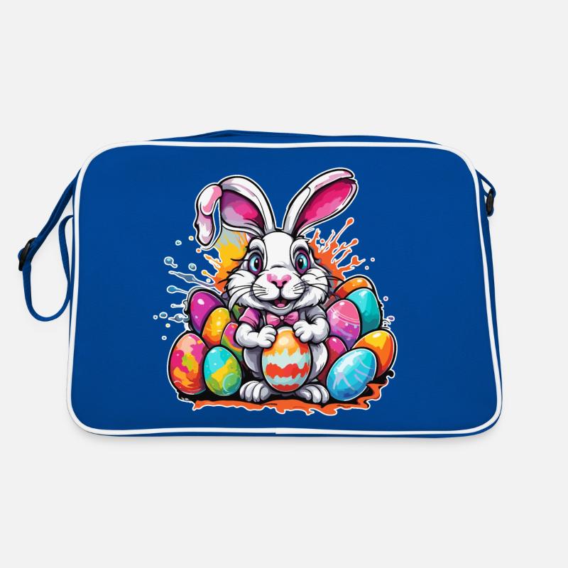 Lapin de Pâques / Pâques / Oeufs / Vacances / Pâques Sac Retro