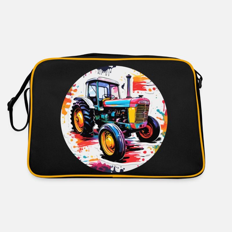 Traktor / Landwirtschaft / Bauer / Feldarbeit Retro Tasche