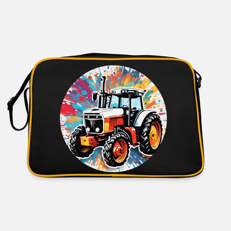 Traktor / Landwirtschaft / Bauer / Feldarbeit Retro Tasche