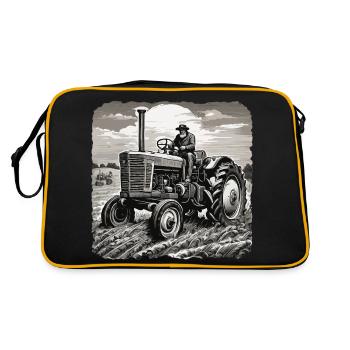 Tracteur / Agriculture / Agriculteur / Travail des champs - Sac Retro - noir/or - Dos