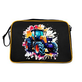 Tracteur / Agriculture / Agriculteur / Travail des champs - Sac Retro - noir/or - Dos