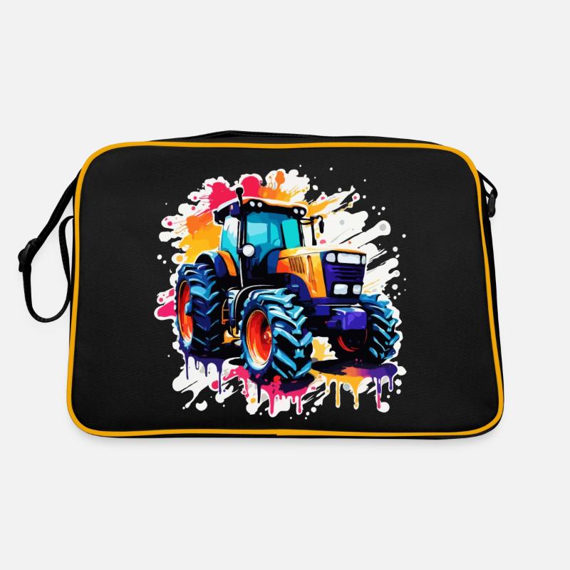 Traktor / Landwirtschaft / Bauer / Feldarbeit Retro Tasche