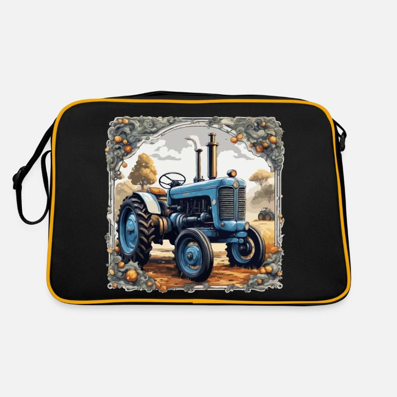 Traktor / Landwirtschaft / Bauer / Feldarbeit Retro Tasche
