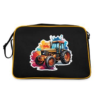 Tracteur / Agriculture / Agriculteur / Travail des champs - Sac Retro - noir/or - Dos