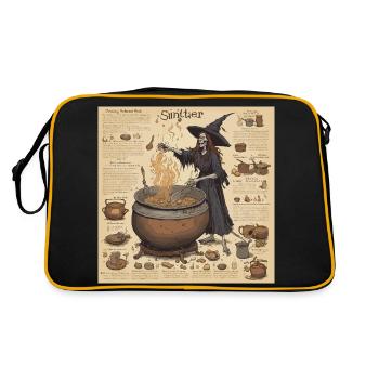 Witch's Handbook / Spellbook / Halloween / Autumn - Retro Bag - black/gold - Back