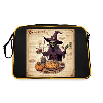 Witch's Handbook / Magic Book / Halloween / Autumn - Retro Bag - black/gold - Back
