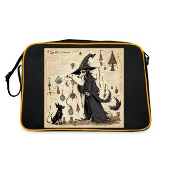 Witch's Handbook / Spellbook / Halloween / Autumn - Retro Bag - black/gold - Back