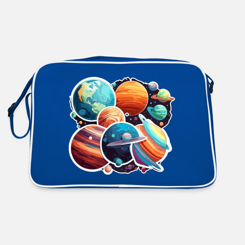 Planètes / Système solaire / Espace / Galaxie Sac Retro