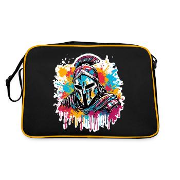 Spartan / Warrior / Fighter / Ancient / Sparta - Retro Bag - black/gold - Back
