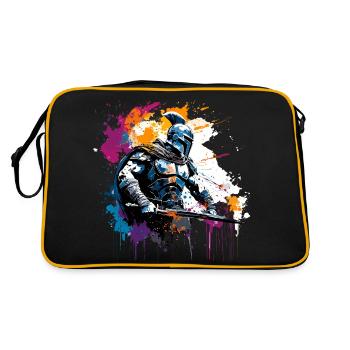 Spartan / Warrior / Fighter / Ancient / Sparta - Retro Bag - black/gold - Back