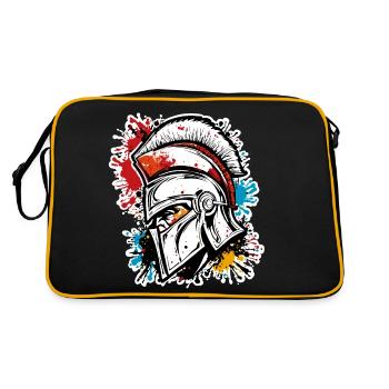 Spartan / Warrior / Fighter / Ancient / Sparta - Retro Bag - black/gold - Back