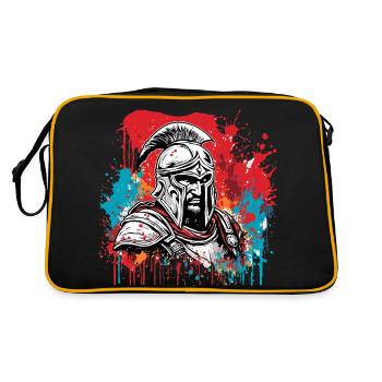 Spartan / Warrior / Fighter / Ancient / Sparta - Retro Bag - black/gold - Back