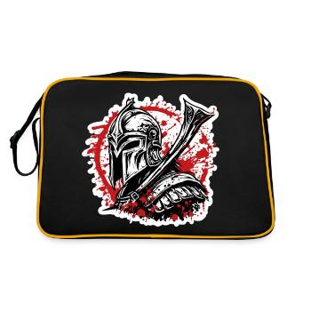 Spartan / Warrior / Fighter / Ancient / Sparta - Retro Bag - black/gold - Back