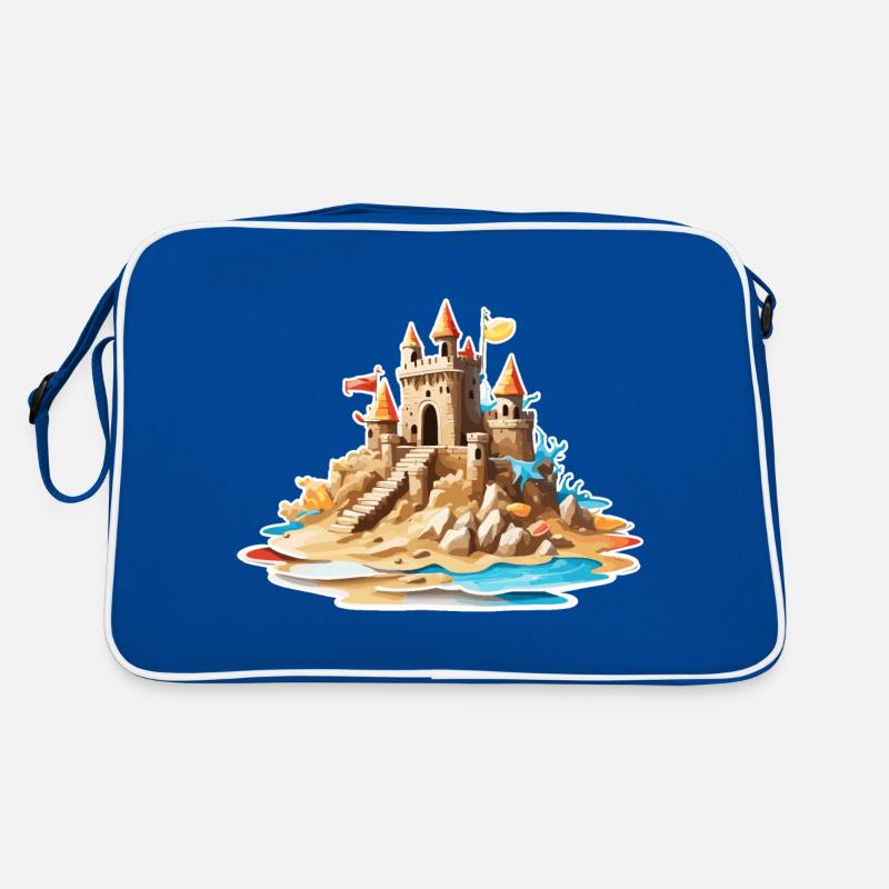 Château de sable / Construction / Jouer / Château / Vacances Sac Retro