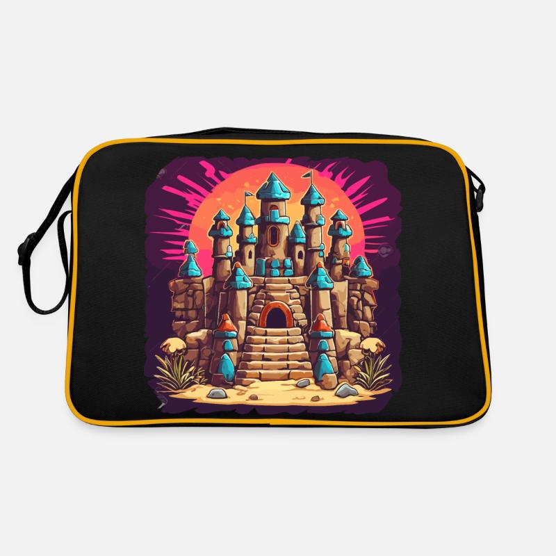 Château de sable / Construction / Jouer / Château / Vacances Sac Retro