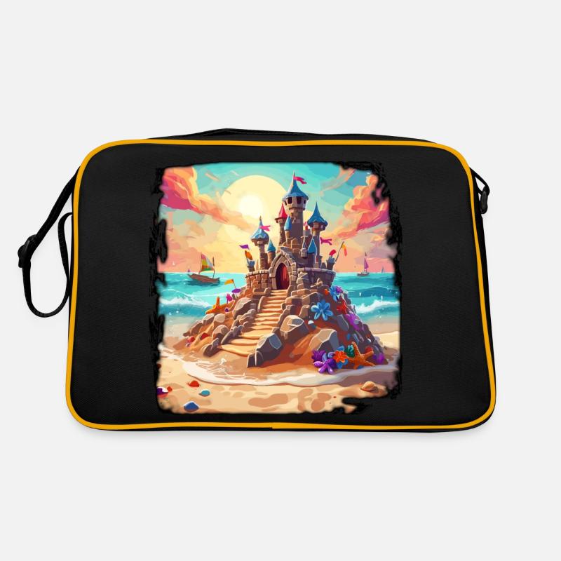 Sandcastle / Building / Playing / Castle / Holiday Retro Bag