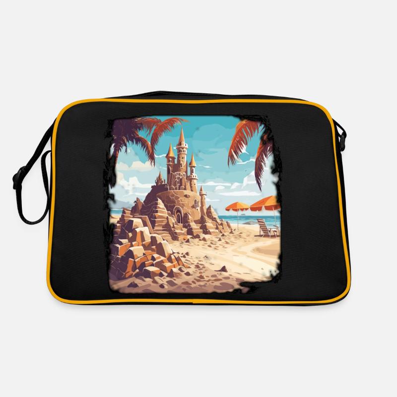 Château de sable / Construction / Jouer / Château / Vacances Sac Retro