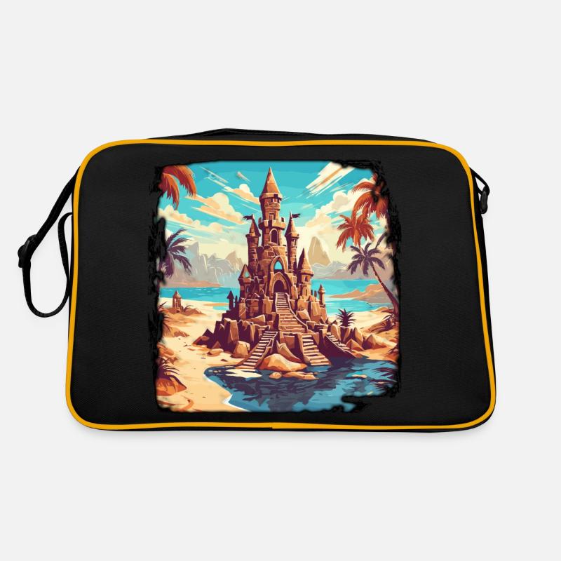 Château de sable / Construction / Jouer / Château / Vacances Sac Retro